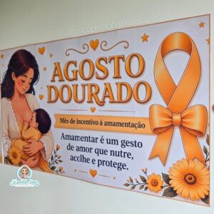Mural Agosto Dourado + cartãozinho