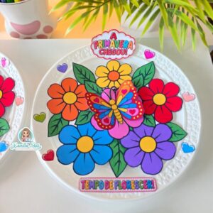 Atividade interativa primavera – Jardim encantado no pratinho